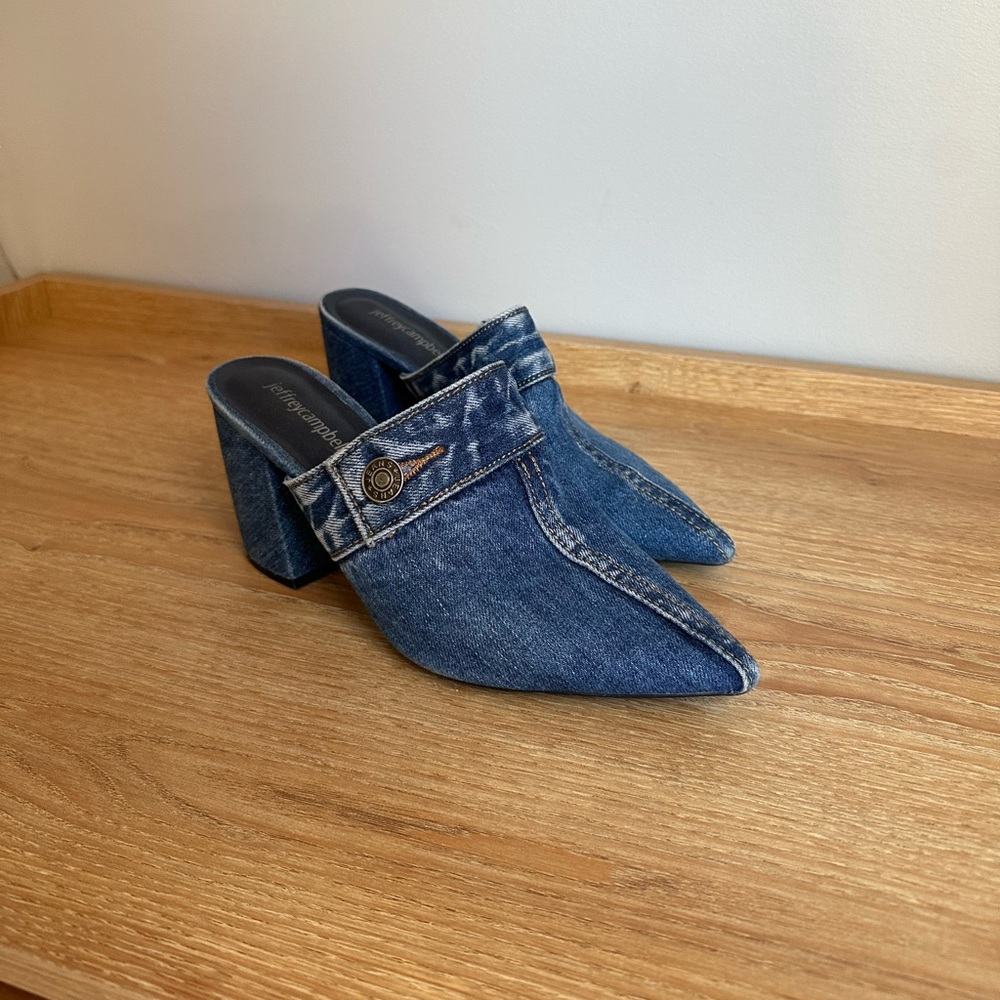 Jeffrey Campbell denim mules: size 8